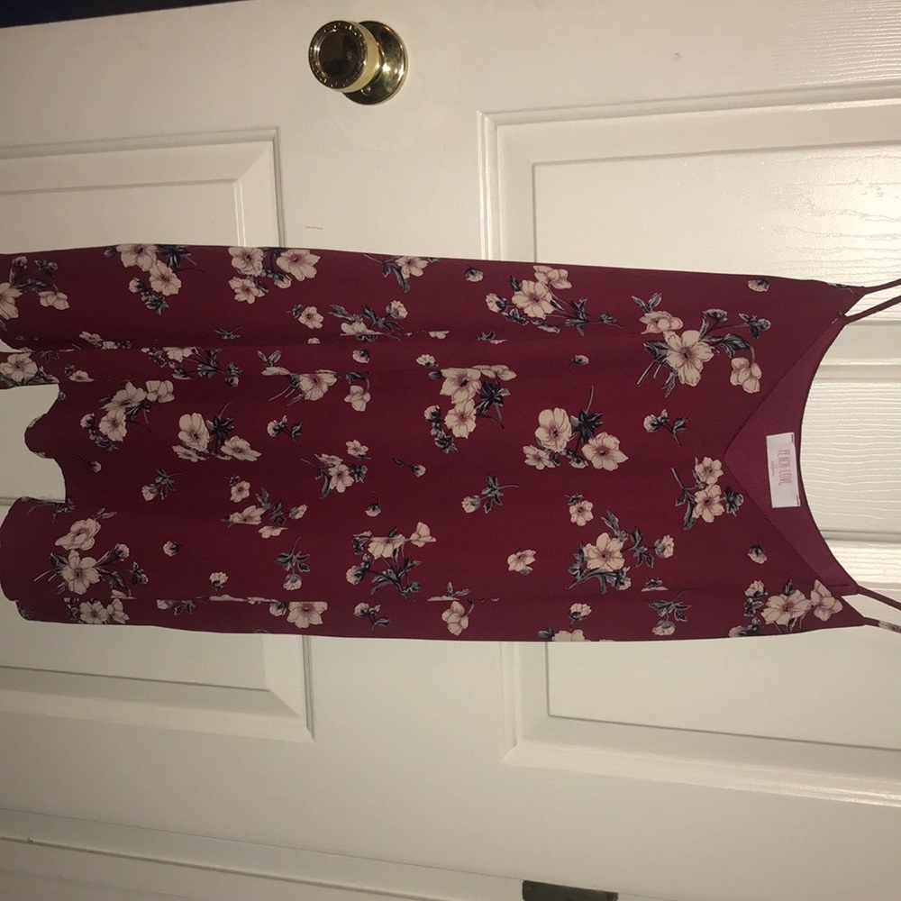 Maroon, Floral dress